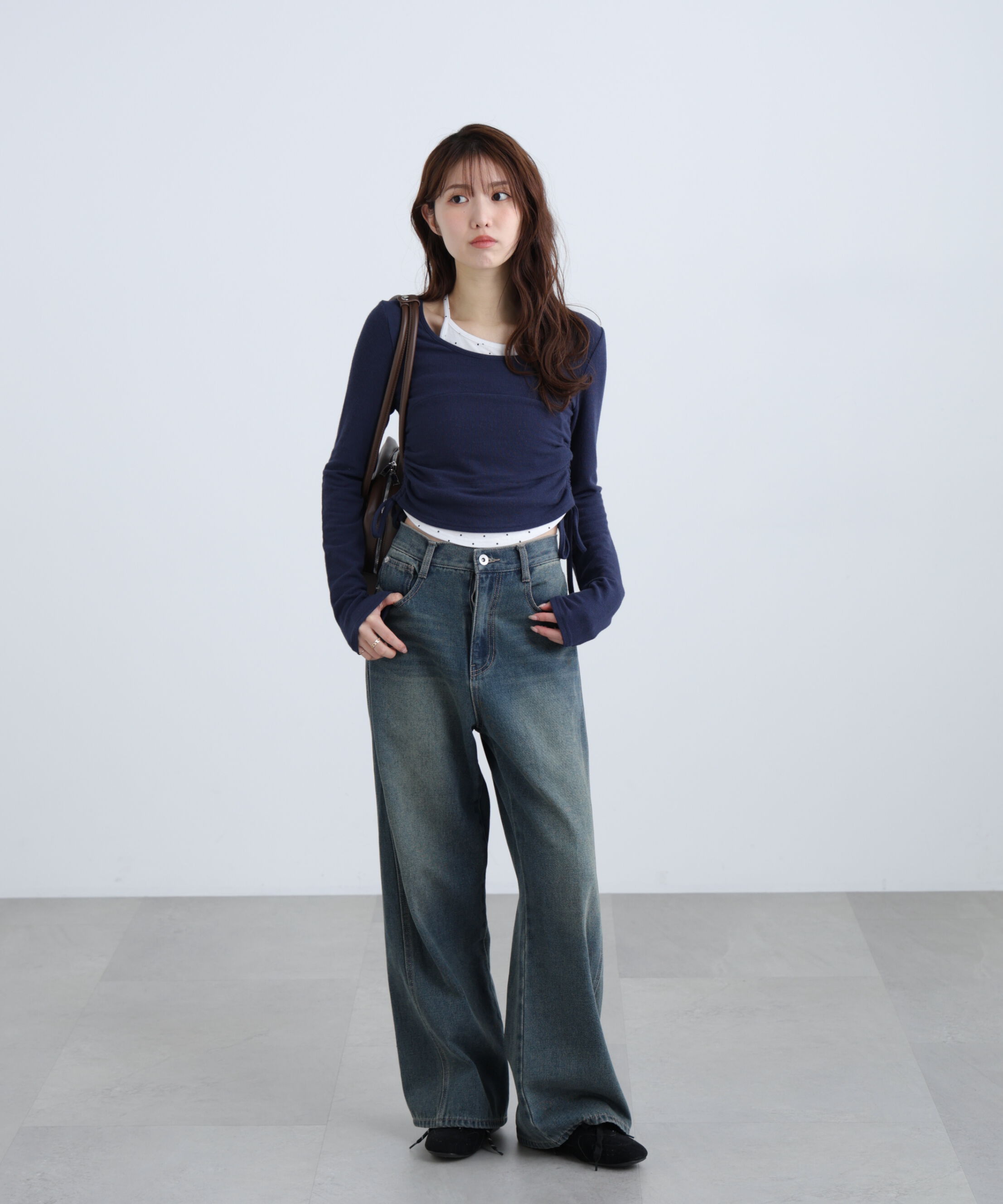  「ホルターネックレイヤードサイドドロストカットソー」|Tシャツ・カットソー|