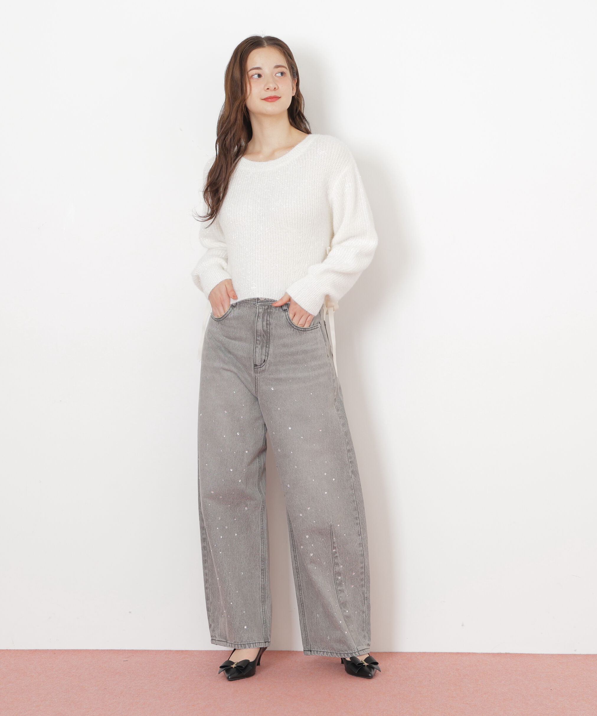  「ビジュートッピングデニムパンツ」|その他|