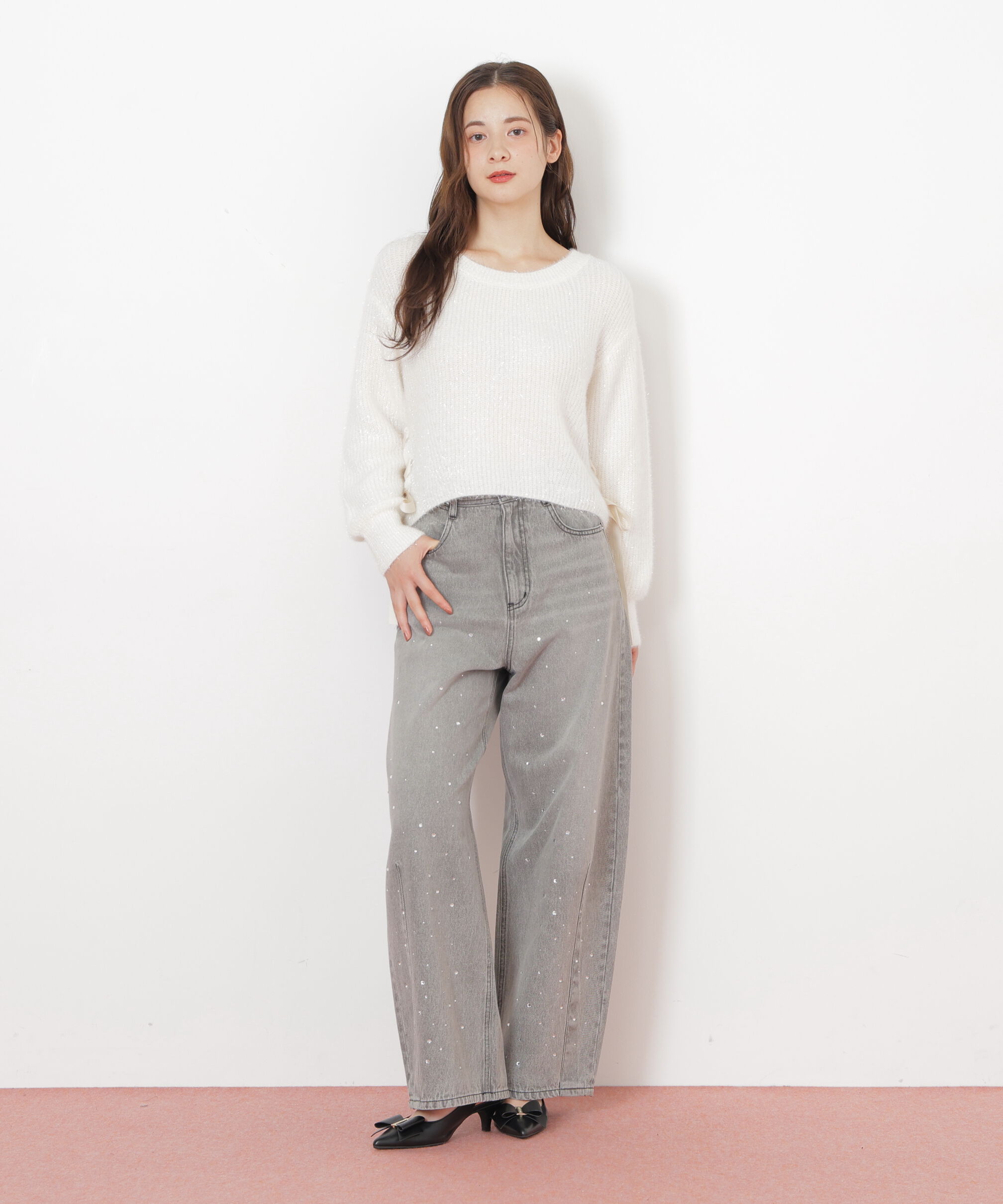  「ビジュートッピングデニムパンツ」|その他|