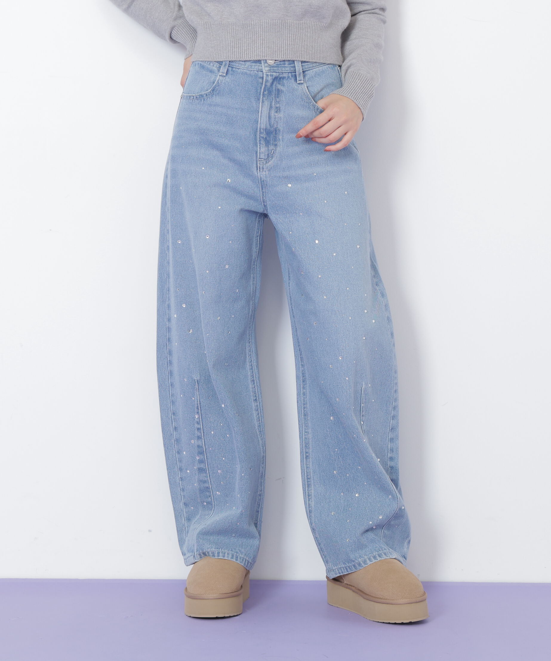  「ビジュートッピングデニムパンツ」|その他|