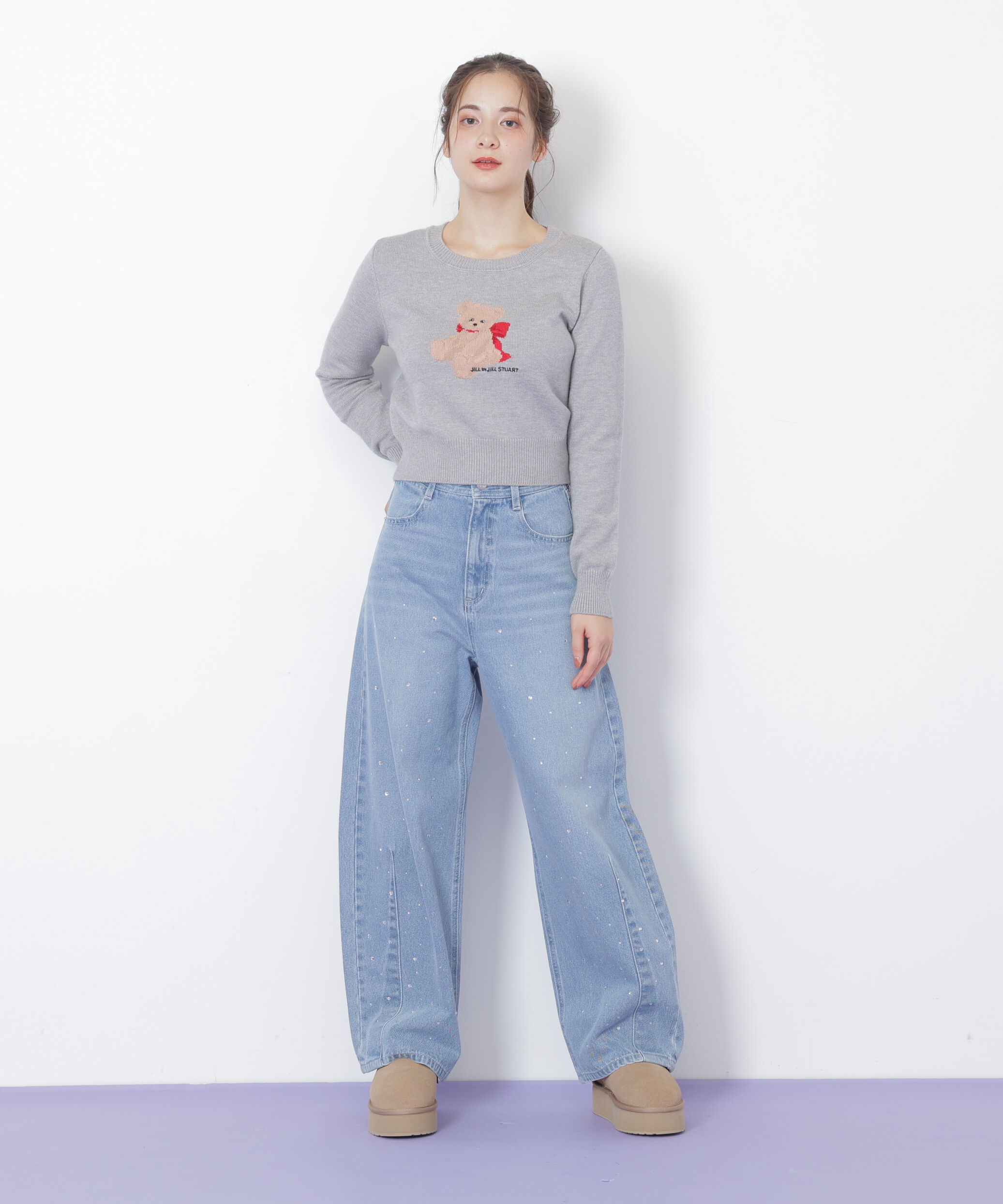  「ビジュートッピングデニムパンツ」|その他|