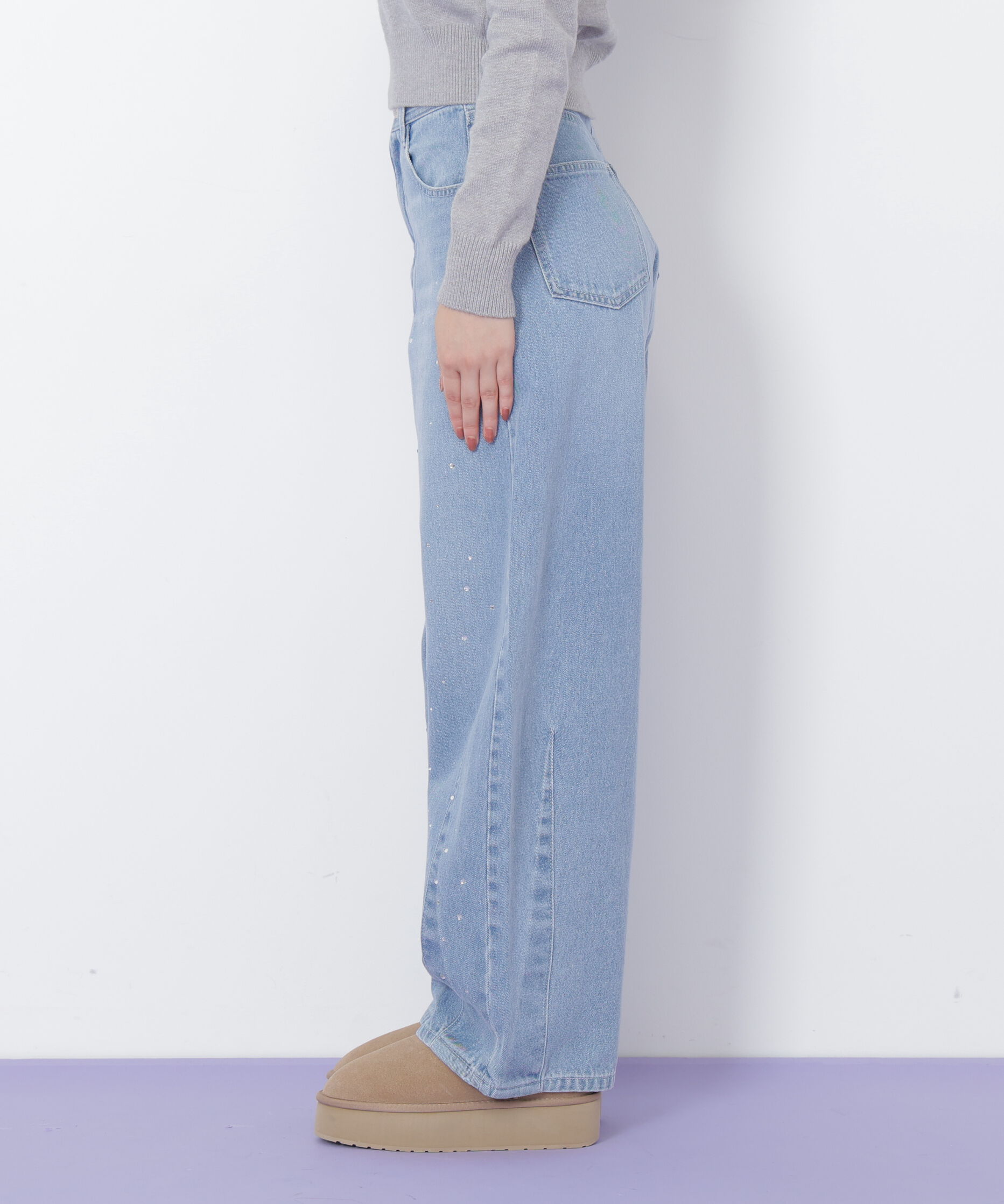  「ビジュートッピングデニムパンツ」|その他|