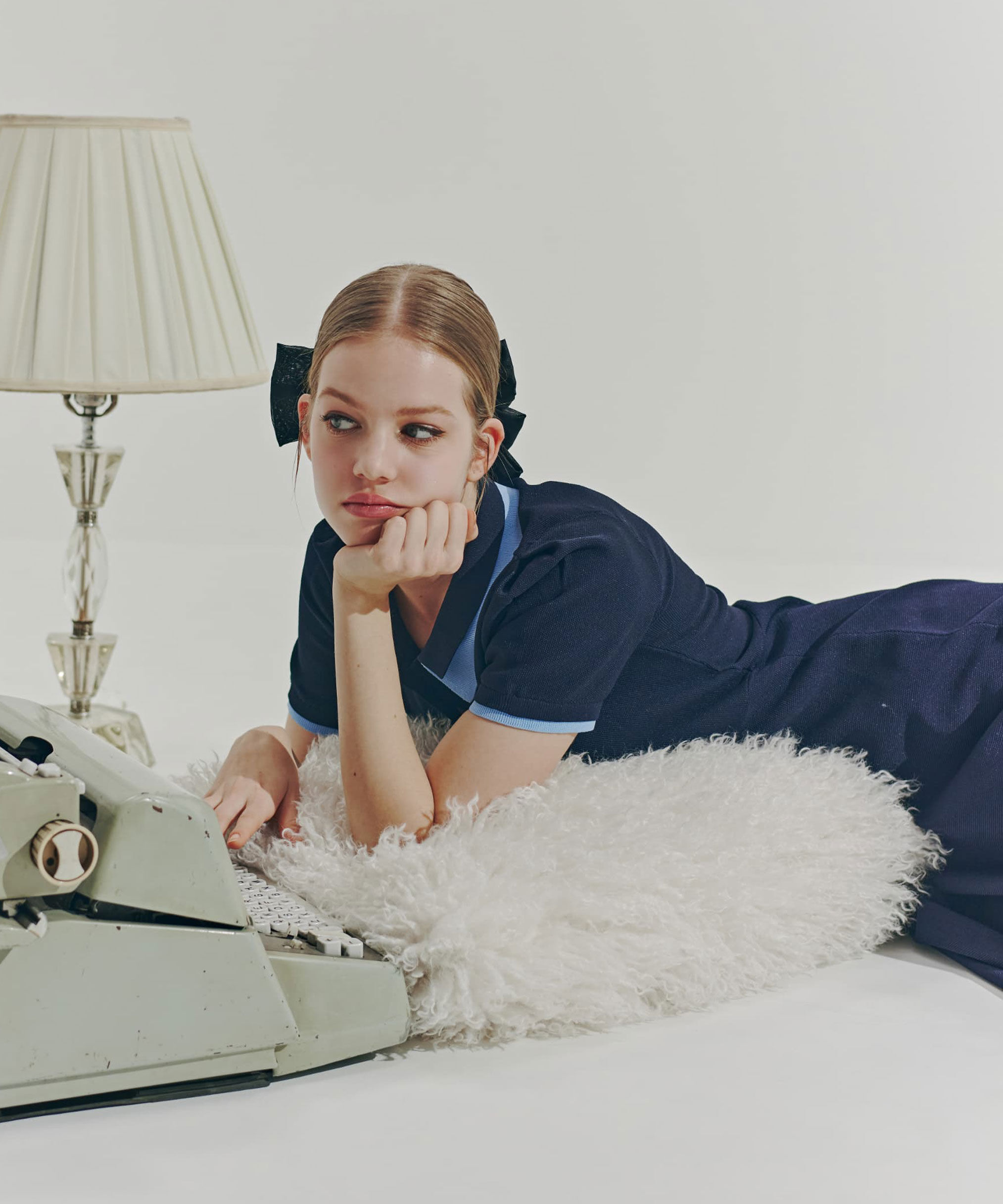  「ダブル襟半袖ポロシャツワンピース」|ワンピース|