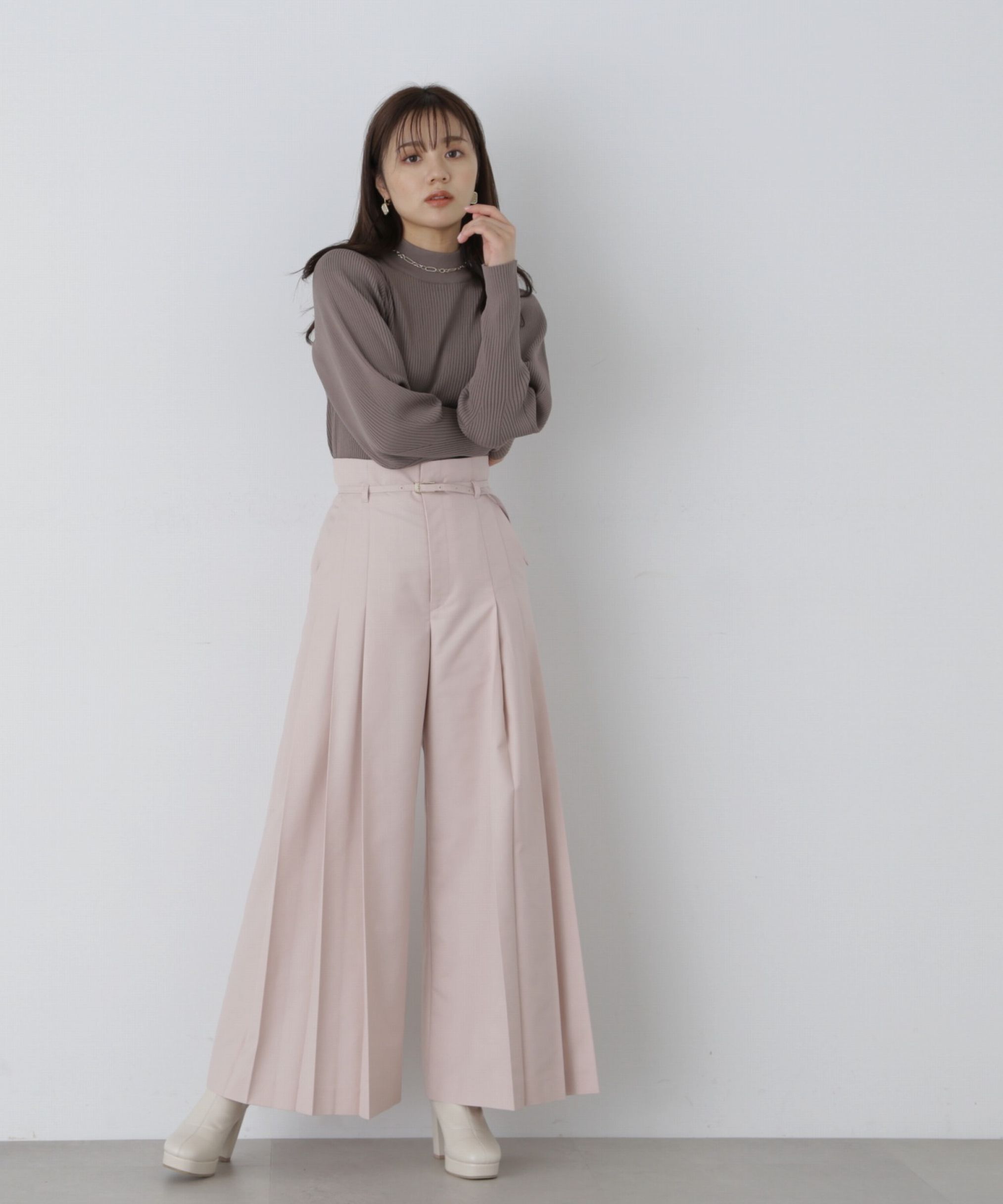 PROPORTION BODY DRESSING「サイドプリーツワイドパンツ」|その他|