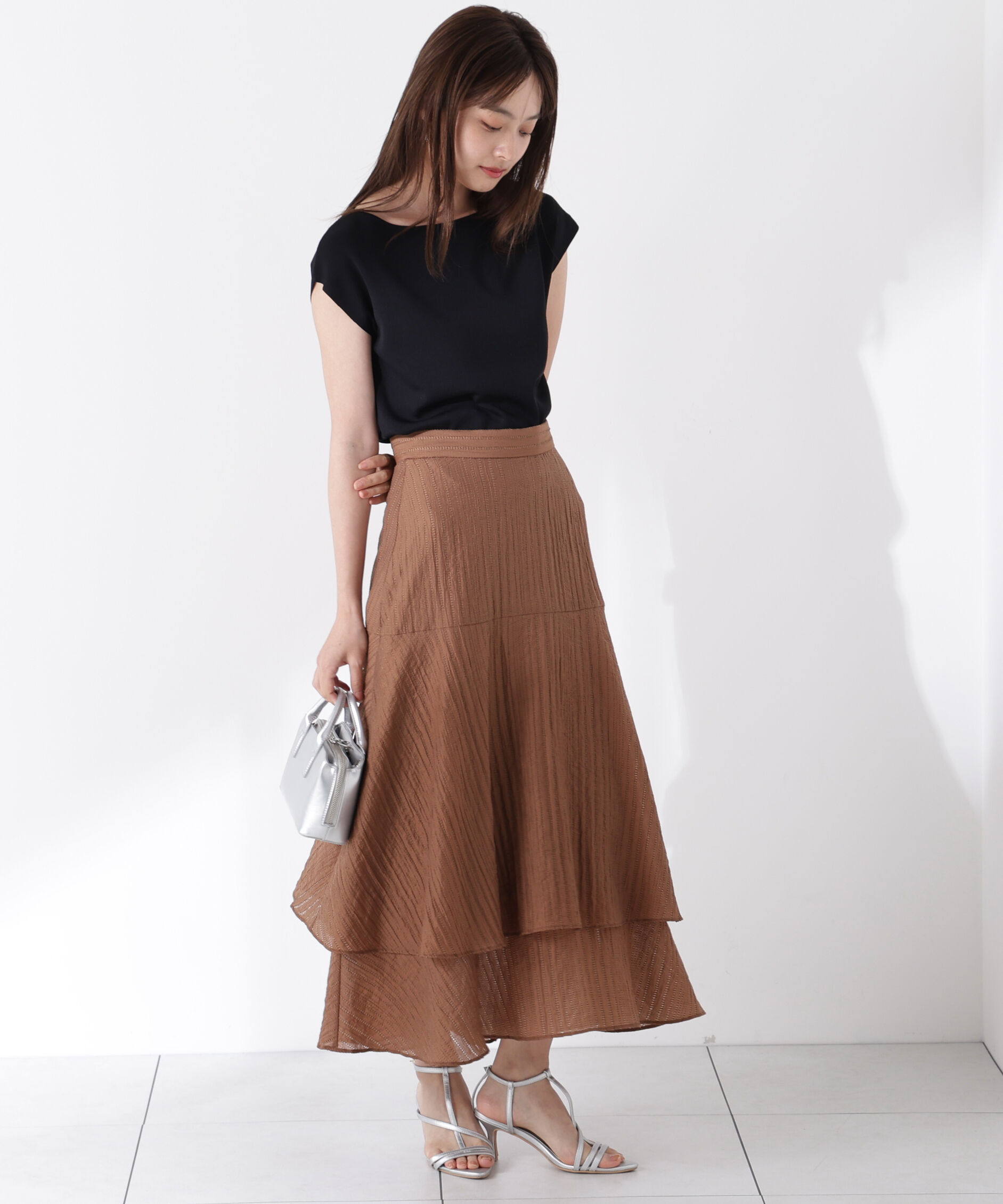 PROPORTION BODY DRESSING「シアードビーティアードスカート」|スカート|