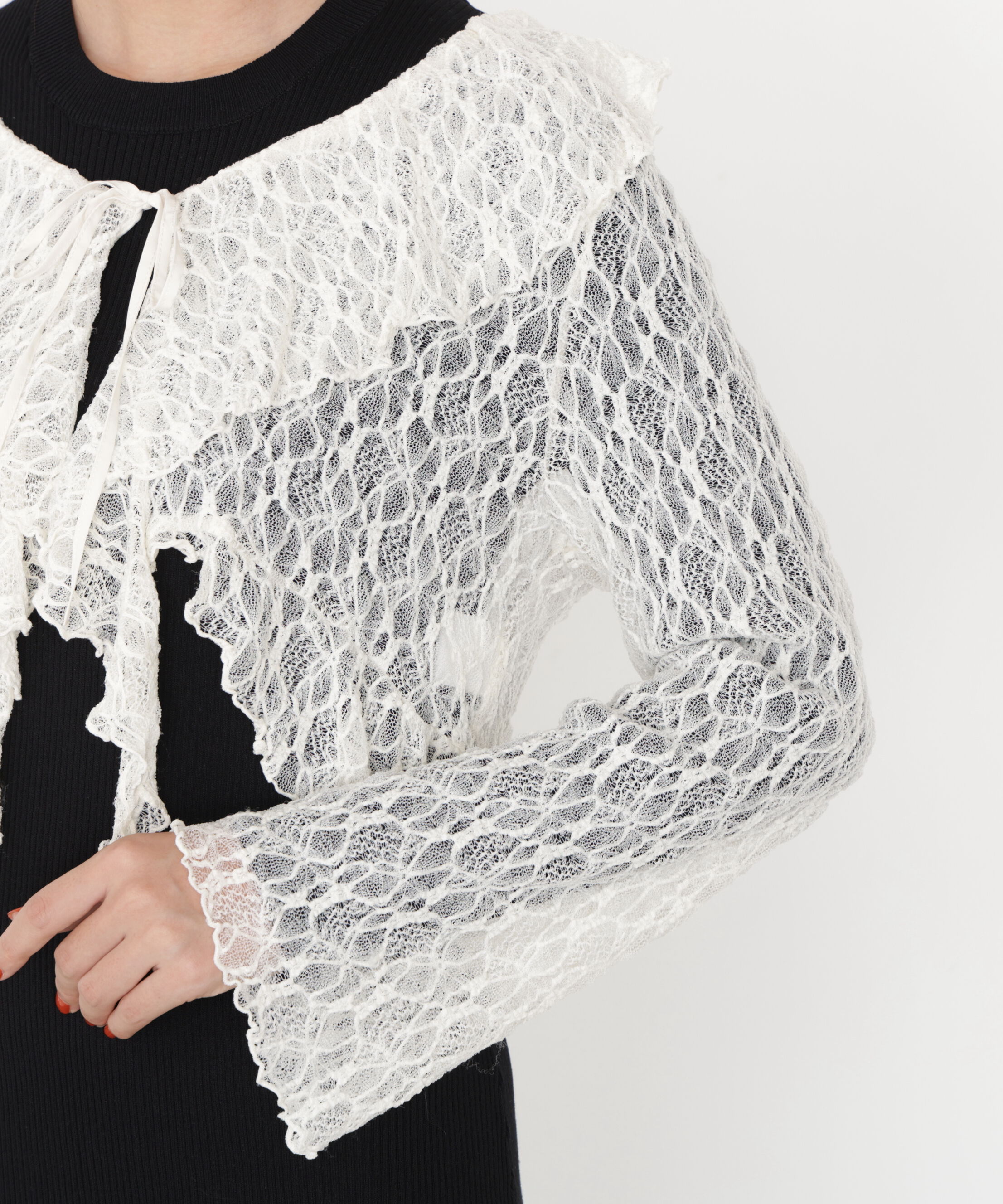 PROPORTION BODY DRESSING「フリルレースセットニットワンピース 25AW」|ワンピース|