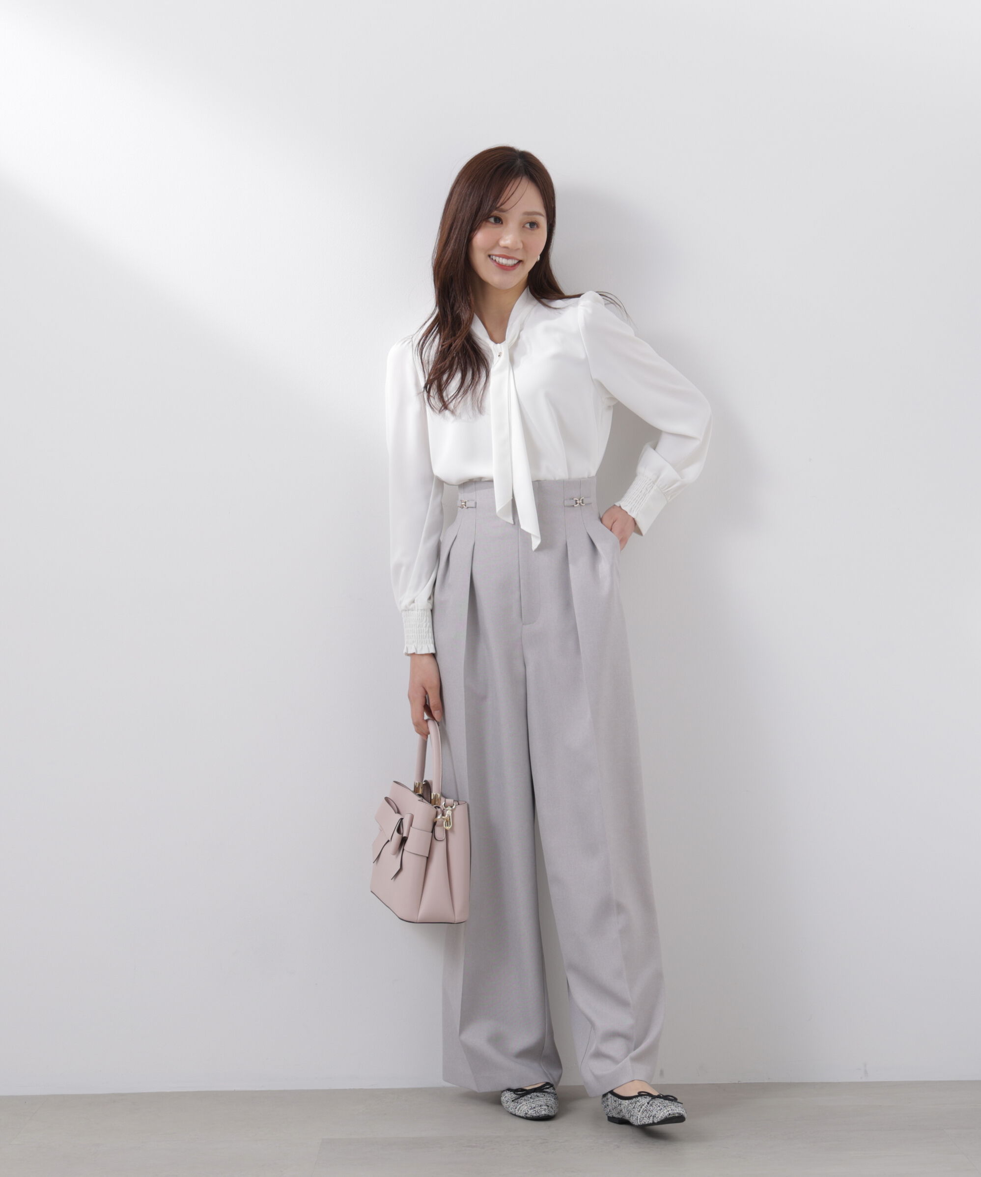 PROPORTION BODY DRESSING「キラ釦ボウタイブラウス　26SS」|シャツ・ブラウス|