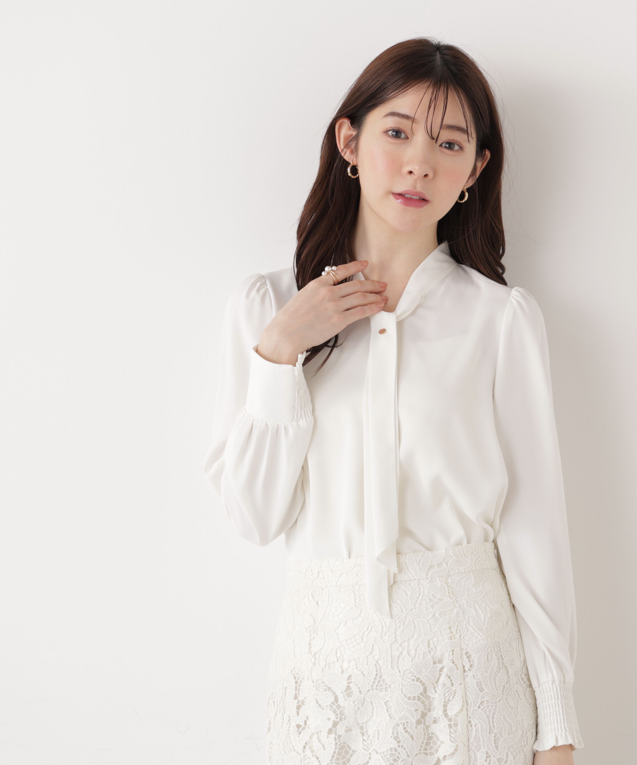 PROPORTION BODY DRESSING「キラ釦ボウタイブラウス　26SS」|シャツ・ブラウス|