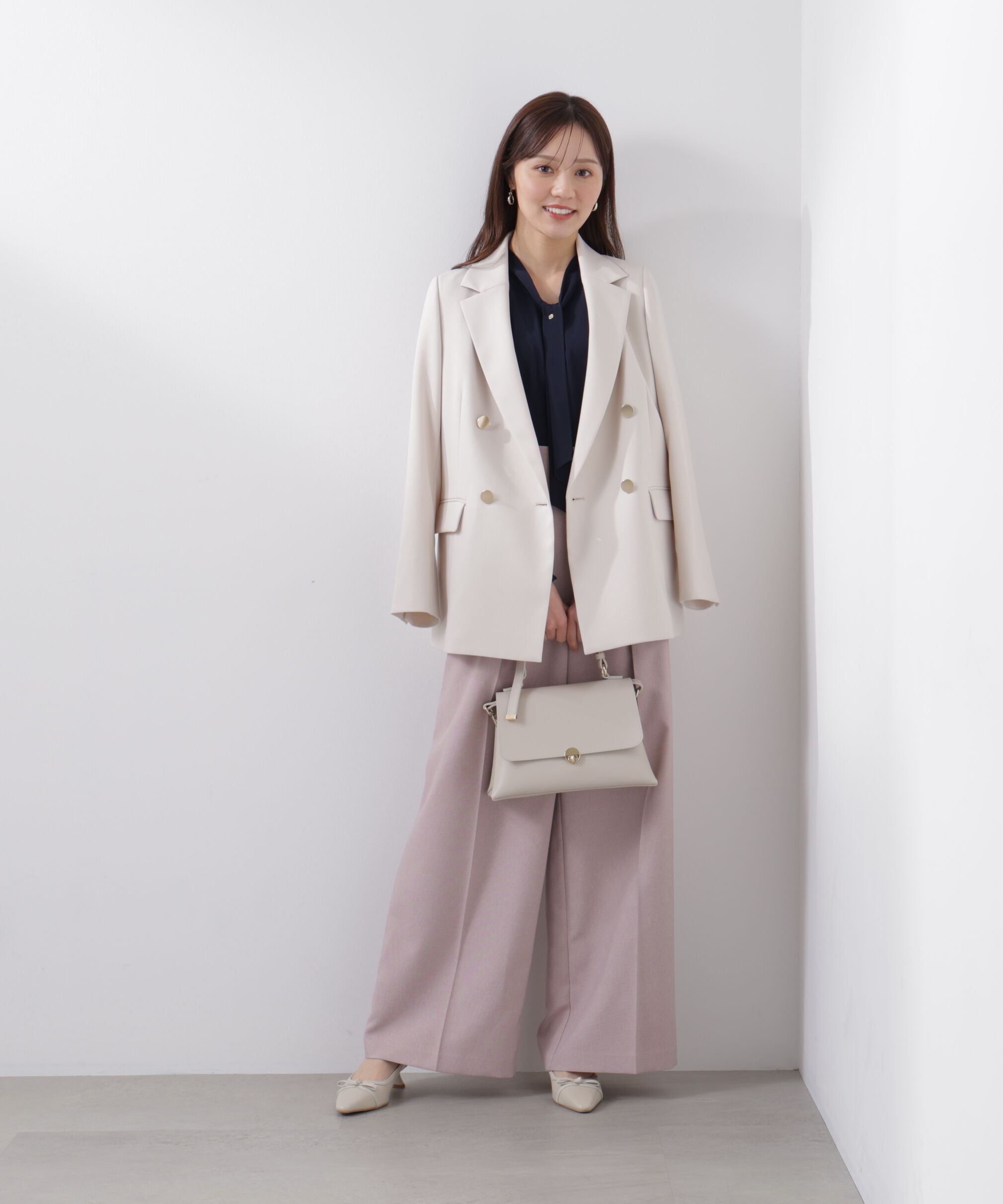 PROPORTION BODY DRESSING「キラ釦ボウタイブラウス　26SS」|シャツ・ブラウス|