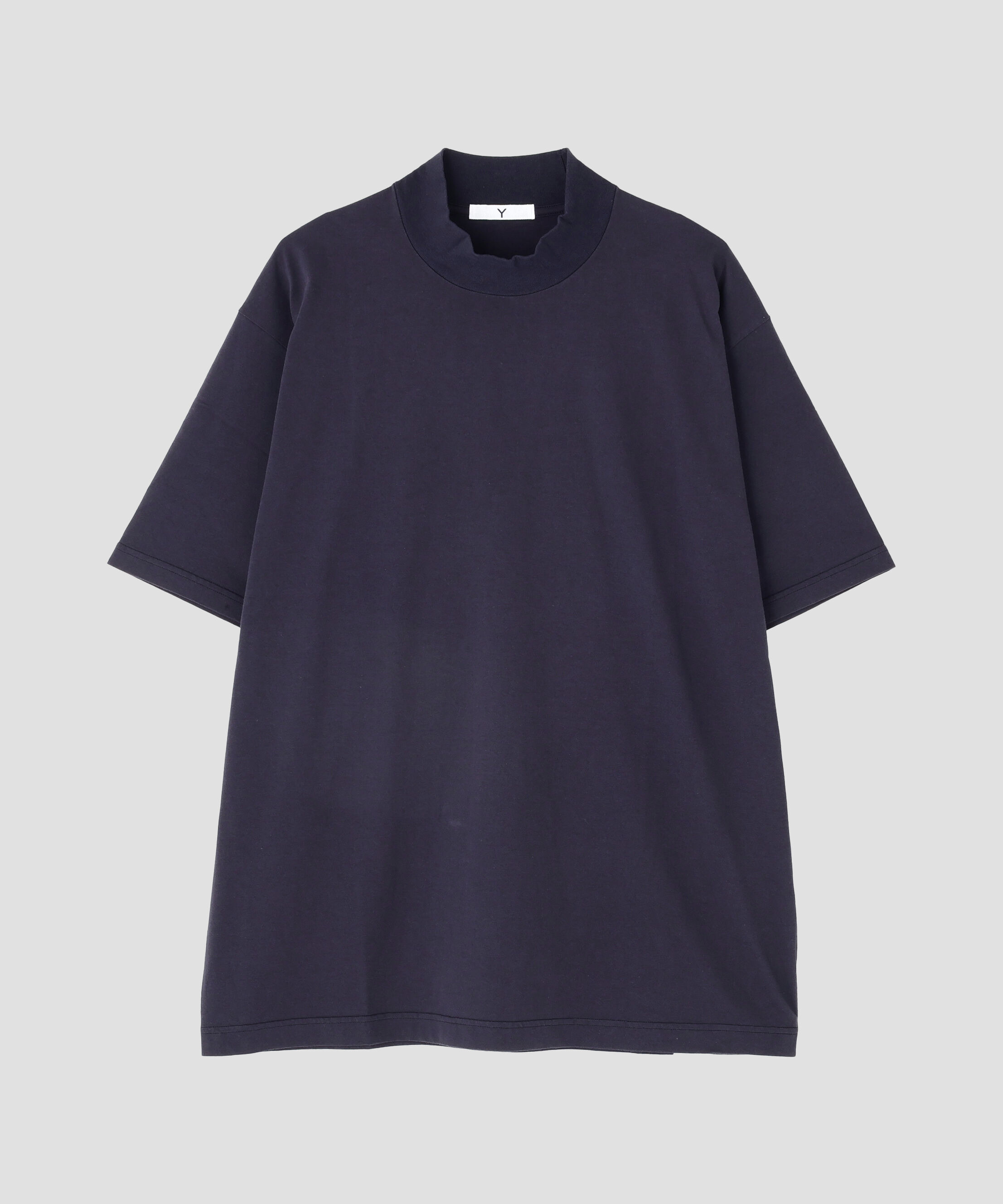 YLEVE 「Ｙ / ORGANIC COTTON JERSEY MOCK NECK SHORT SLEEVE T‐SHIRT」|Tシャツ・カットソー|ネイビー