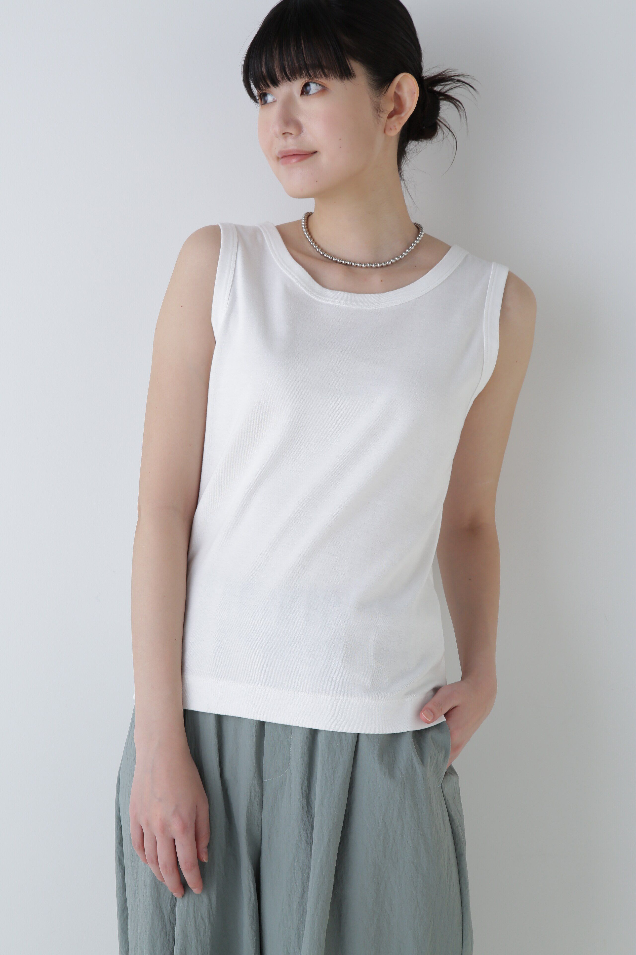  「◆オーガニックコットンタンクトップ」|Tシャツ・カットソー|ホワイト