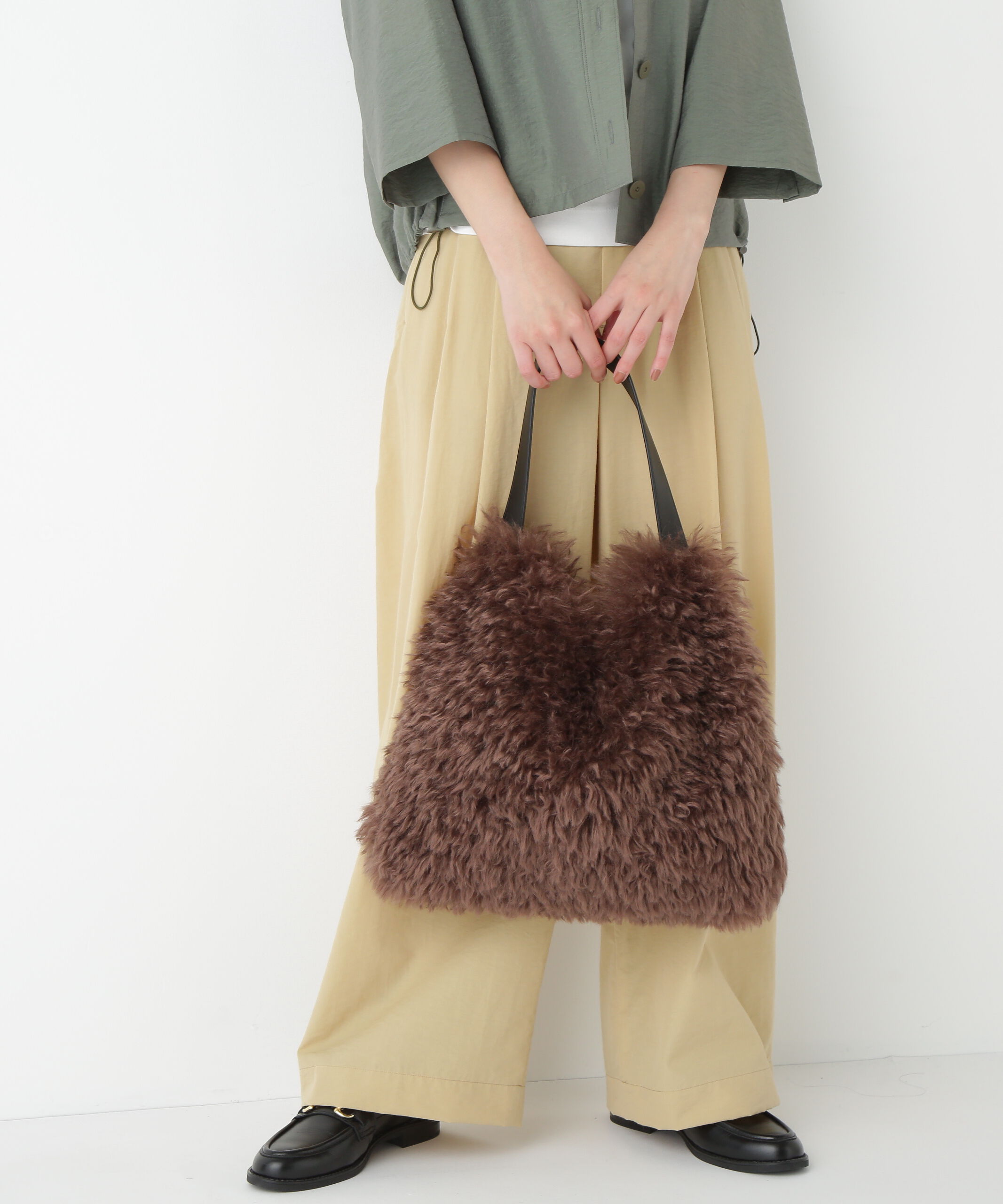  「◆フェイクファーバッグ」|その他|ブラウン