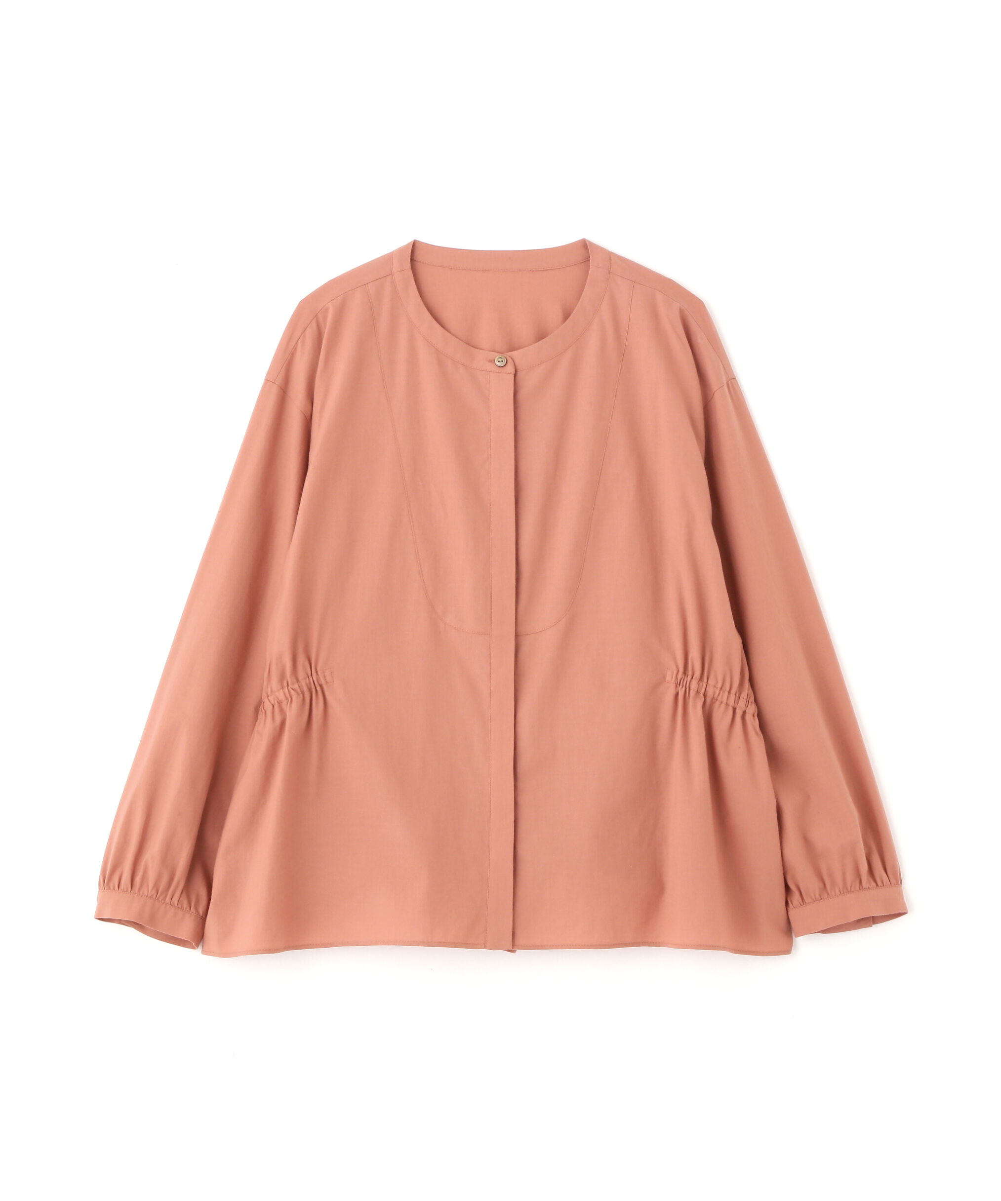  「◆チューインローンブラウジングノーカラーシャツブラウス」|シャツ・ブラウス|