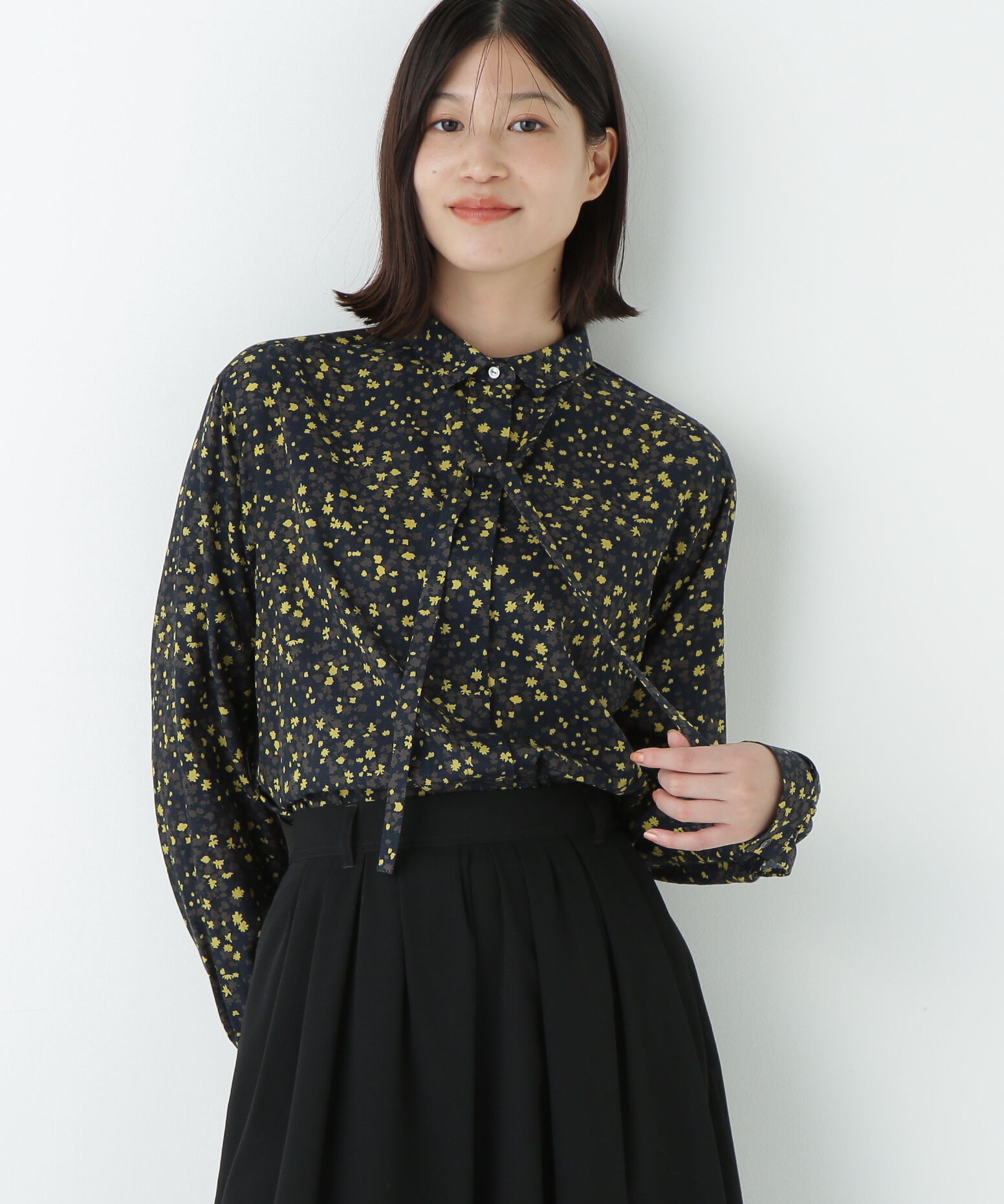  「プチフラワープリントボウタイシャツブラウス」|シャツ・ブラウス|イエローフラ 3