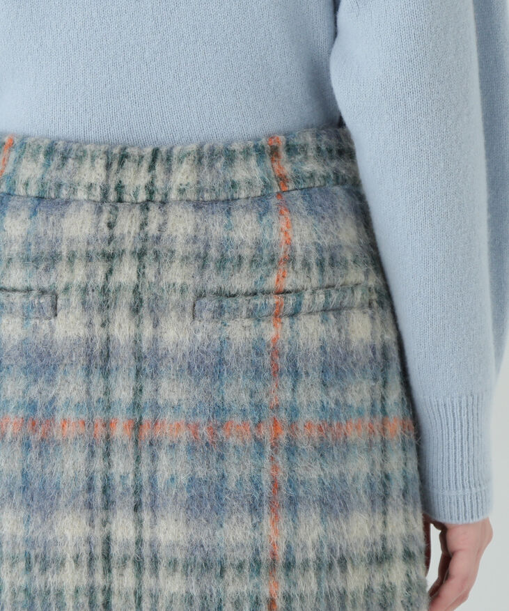  「シャギーチェックベイカーＡラインスカート」|スカート|