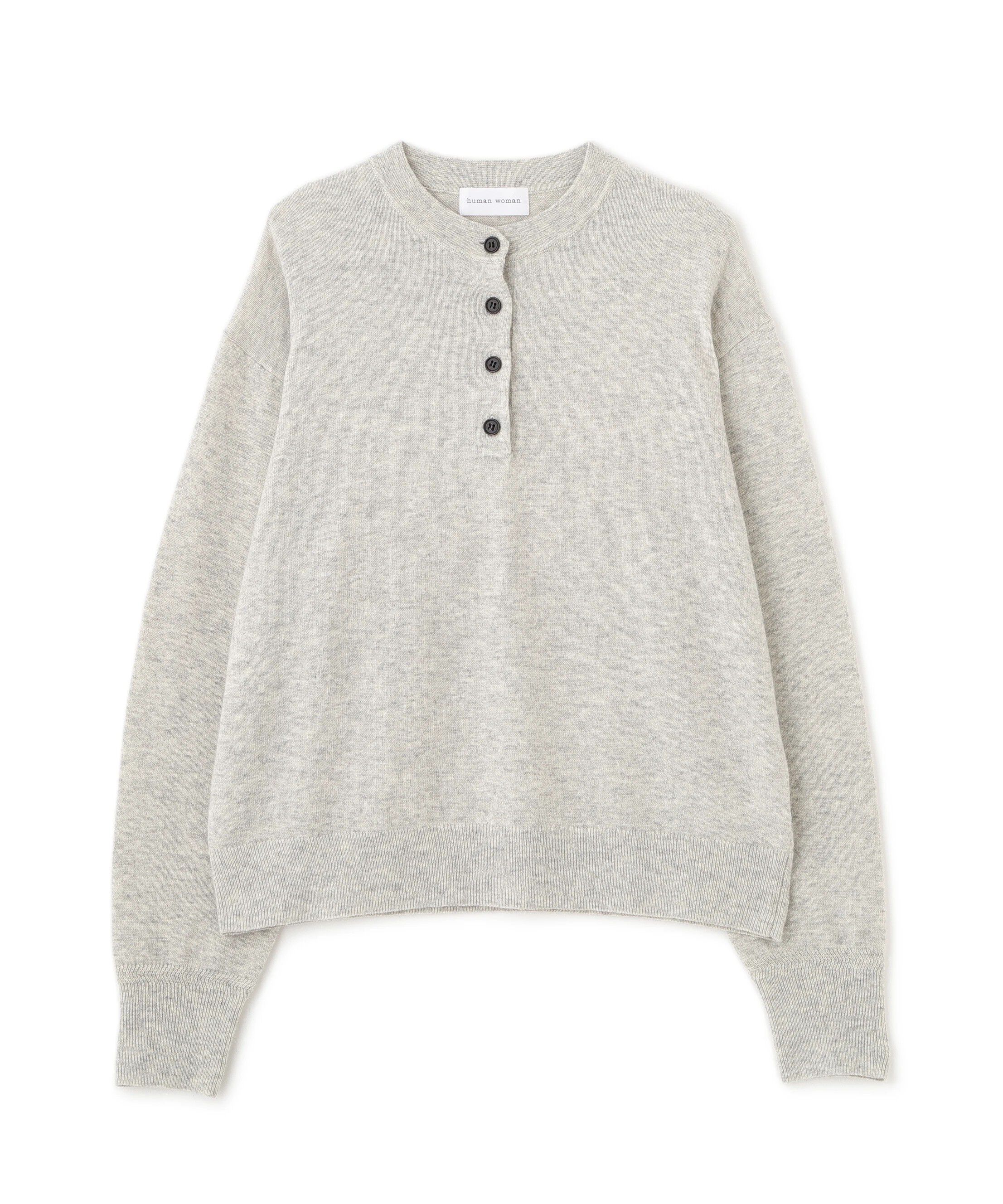  「≪洗える≫ウールＭＩＸヘンリーネックプルオーバー」|ニット・セーター|