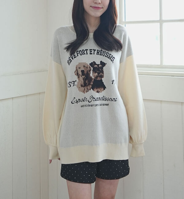 archives「イヌＪＱミドルニットプルオーバー」|ニット・セーター|IVORY