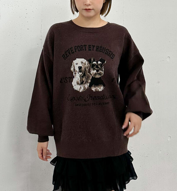 archives「イヌＪＱミドルニットプルオーバー」|ニット・セーター|BROWN