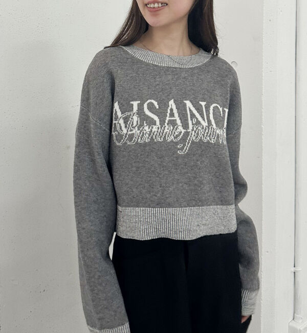 archives「ロゴＪＱショートニットプルオーバー」|ニット・セーター|GRAY