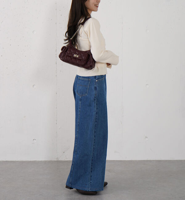 archives「ロゴ刺繍ワイドデニム」|デニム|