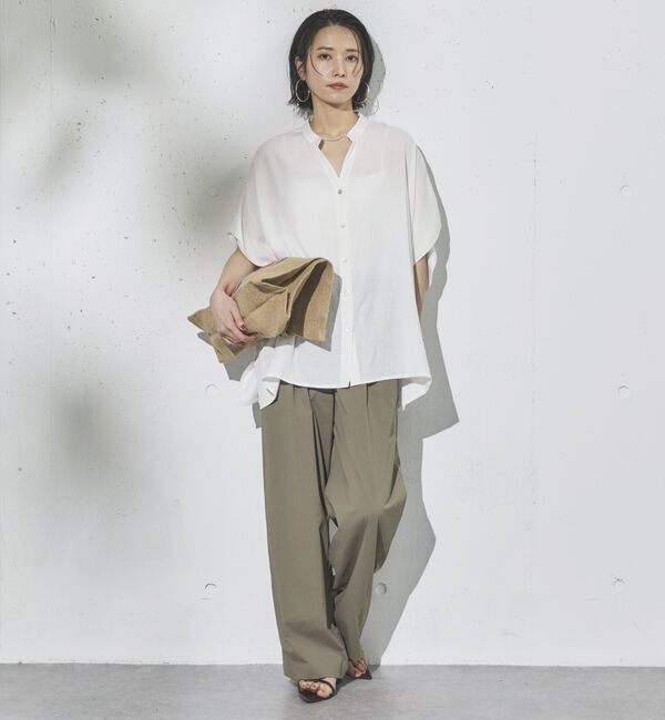 Doux archives「ウォッシャブルリネンライクスキッパープルオーバー」|シャツ・ブラウス|