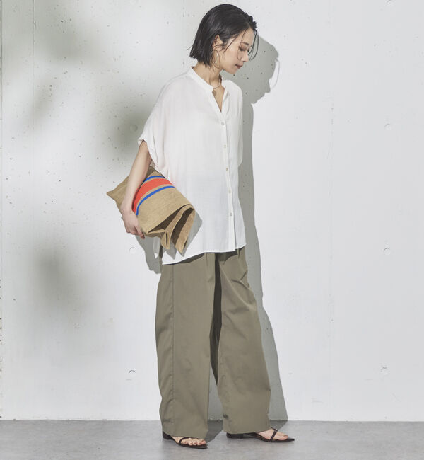 Doux archives「ウォッシャブルリネンライクスキッパープルオーバー」|シャツ・ブラウス|