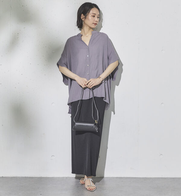 Doux archives「ウォッシャブルリネンライクスキッパープルオーバー」|シャツ・ブラウス|