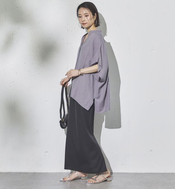 Doux archives「ウォッシャブルリネンライクスキッパープルオーバー」|シャツ・ブラウス|