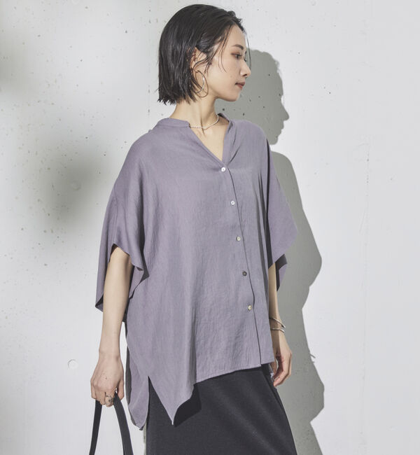 Doux archives「ウォッシャブルリネンライクスキッパープルオーバー」|シャツ・ブラウス|