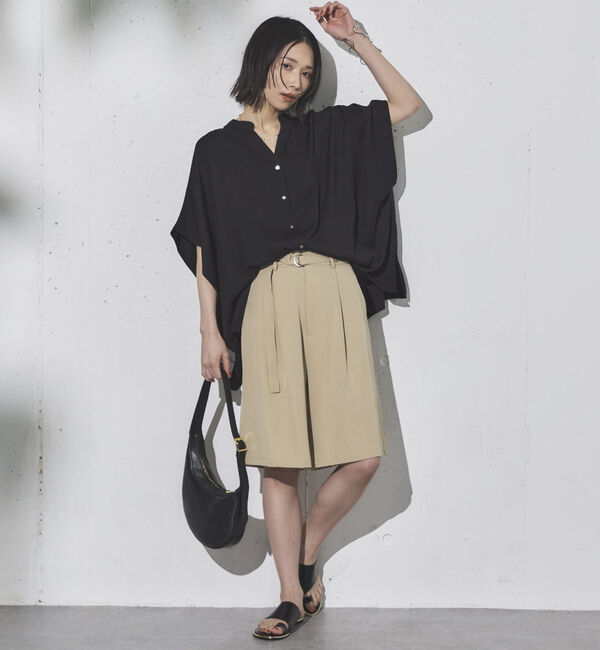 Doux archives「ウォッシャブルリネンライクスキッパープルオーバー」|シャツ・ブラウス|