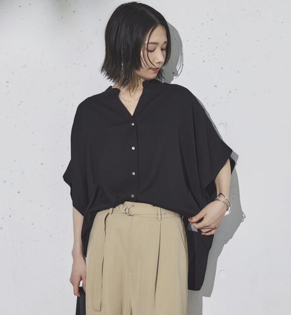 Doux archives「ウォッシャブルリネンライクスキッパープルオーバー」|シャツ・ブラウス|