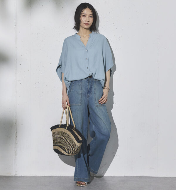 Doux archives「ウォッシャブルリネンライクスキッパープルオーバー」|シャツ・ブラウス|