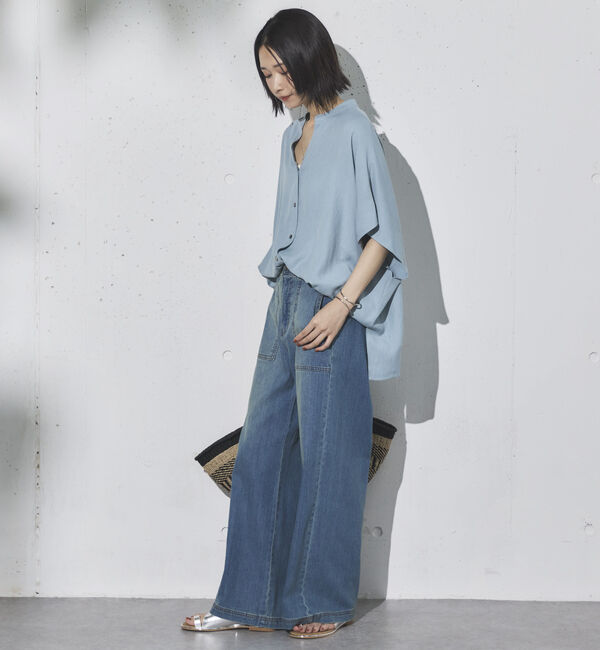 Doux archives「ウォッシャブルリネンライクスキッパープルオーバー」|シャツ・ブラウス|