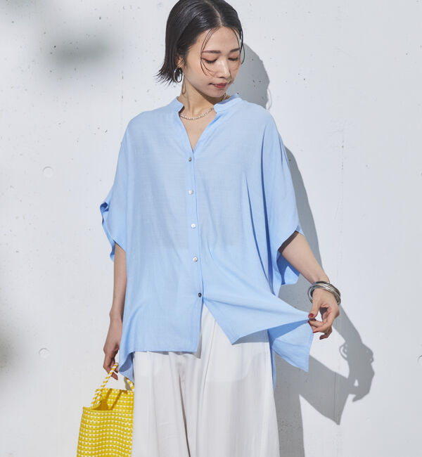 Doux archives「ウォッシャブルリネンライクスキッパープルオーバー」|シャツ・ブラウス|