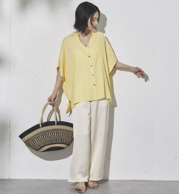 Doux archives「ウォッシャブルリネンライクスキッパープルオーバー」|シャツ・ブラウス|