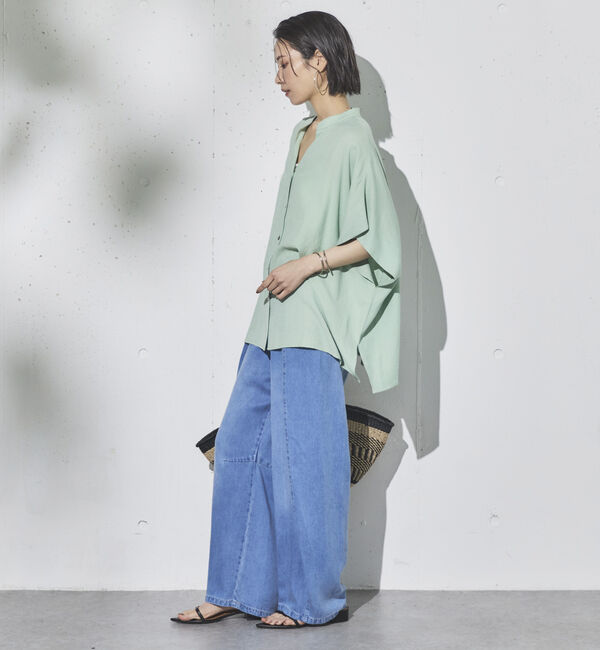 Doux archives「ウォッシャブルリネンライクスキッパープルオーバー」|シャツ・ブラウス|