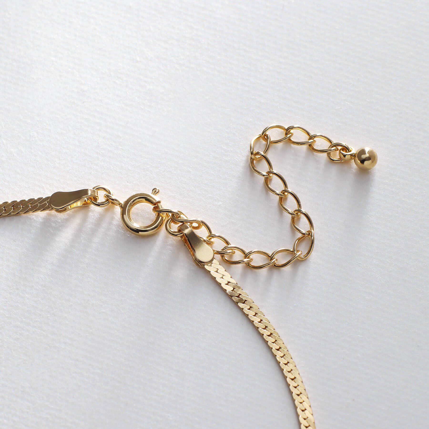 COCOSHNIK ONKITSCH「シルバー デザインチェーン フラットスネークネックレスS GP」|ネックレス|