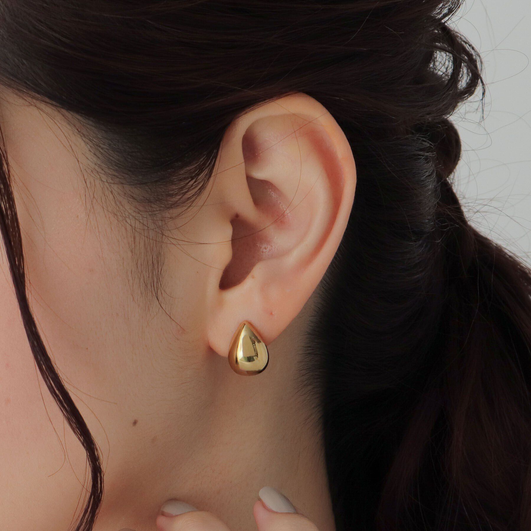 COCOSHNIK ONKITSCH「シルバー ペアシェイプ　イヤリング GP」|イヤリング|