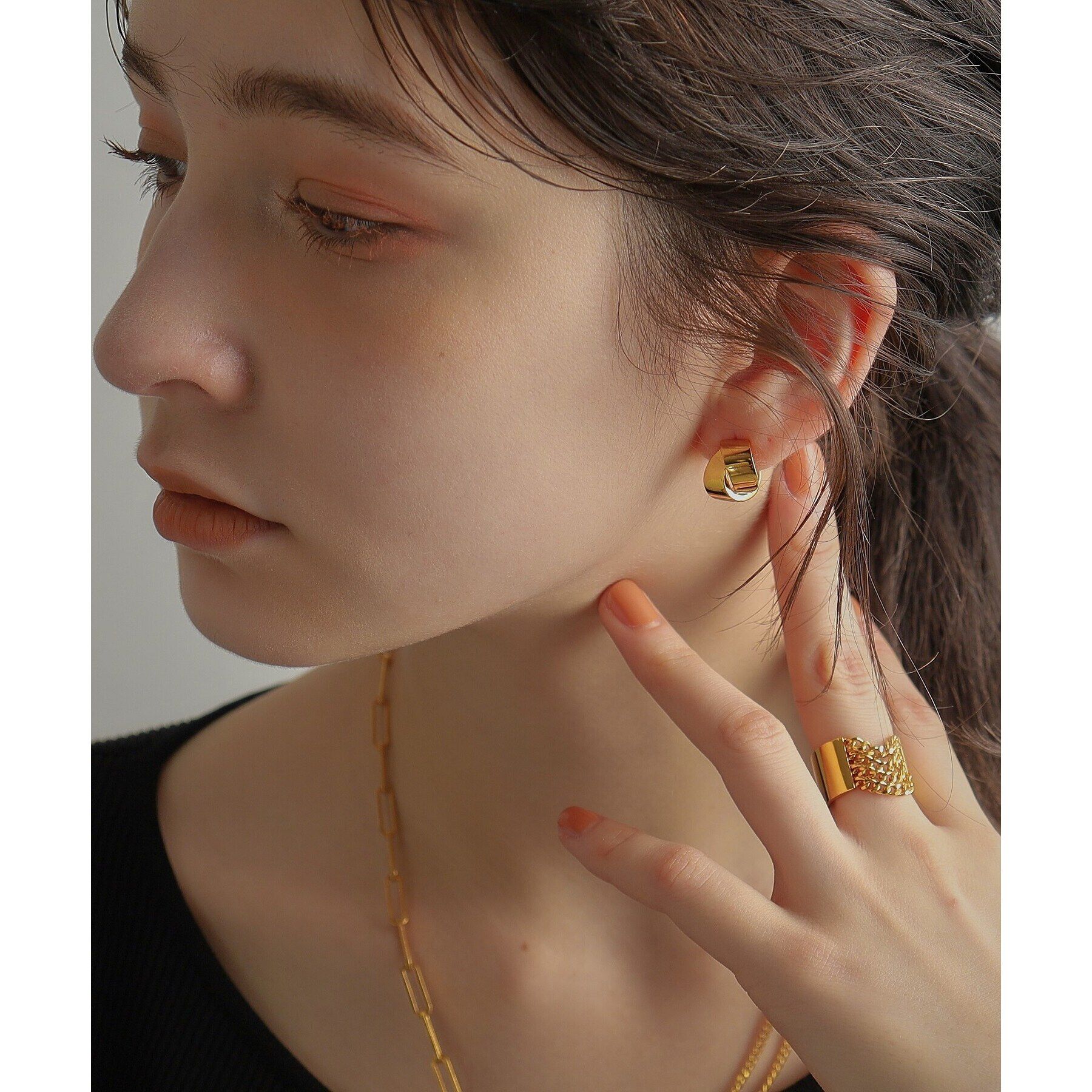 COCOSHNIK ONKITSCH「シルバー ドレープルーズ チェーンリング GP」|リング|