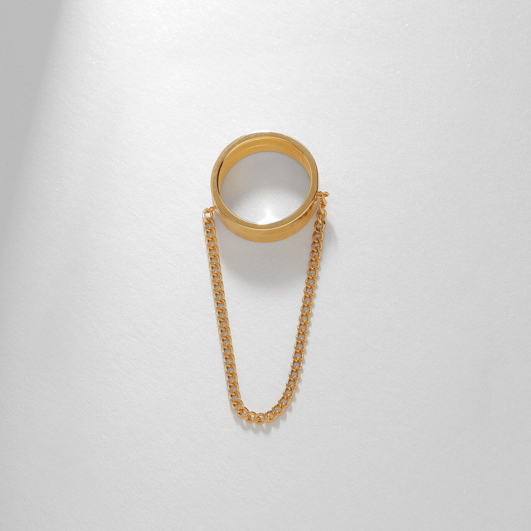 COCOSHNIK ONKITSCH「シルバー ドレープチェーン ダブルストレートリング GP」|リング|