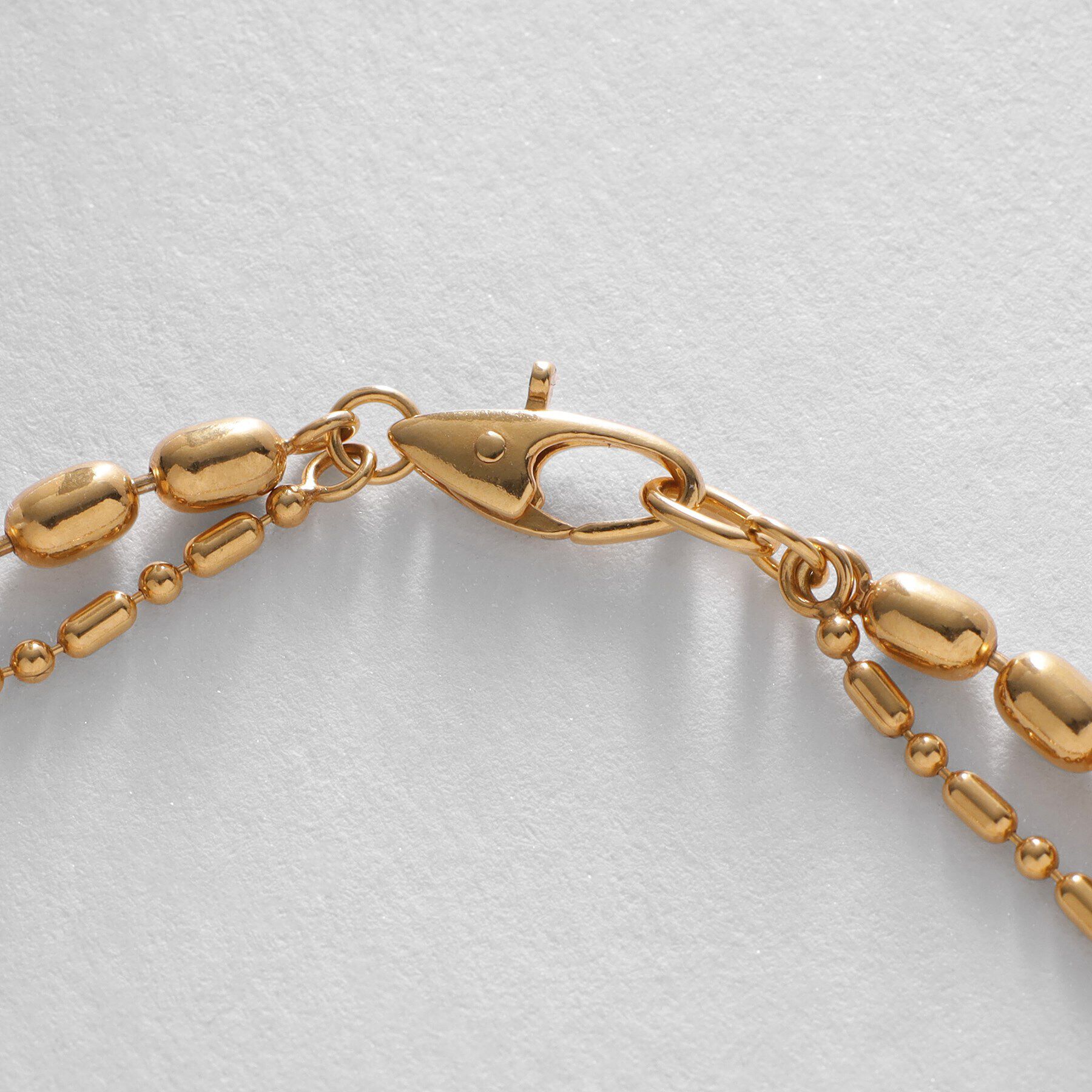 COCOSHNIK ONKITSCH「シルバー コンビネーションチェーン オーバルボール シリンダー ブレスレット GP」|ブレスレット・バングル|