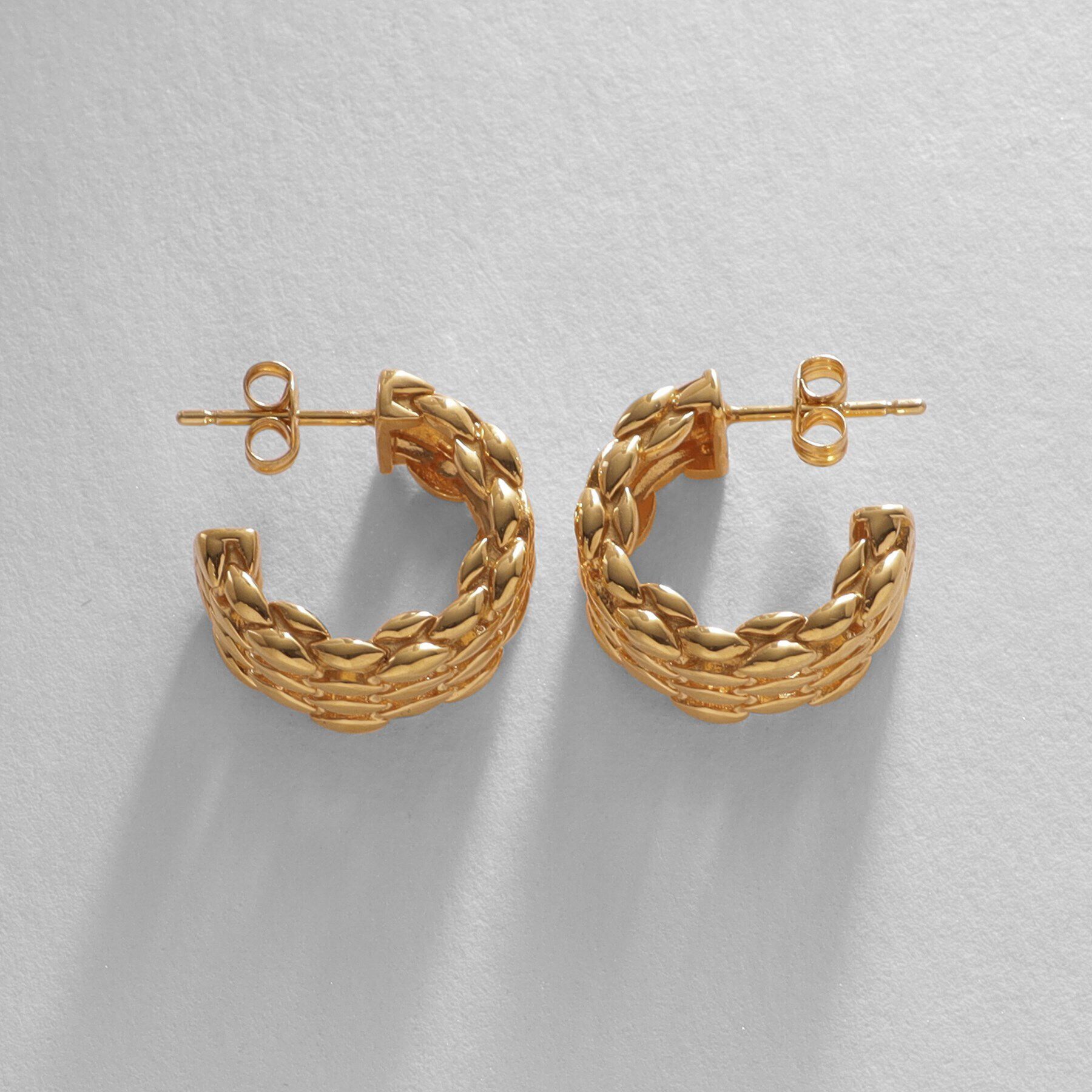 COCOSHNIK ONKITSCH「シルバー スモールフープ マーキスメッシュ ピアス GP」|ピアス|