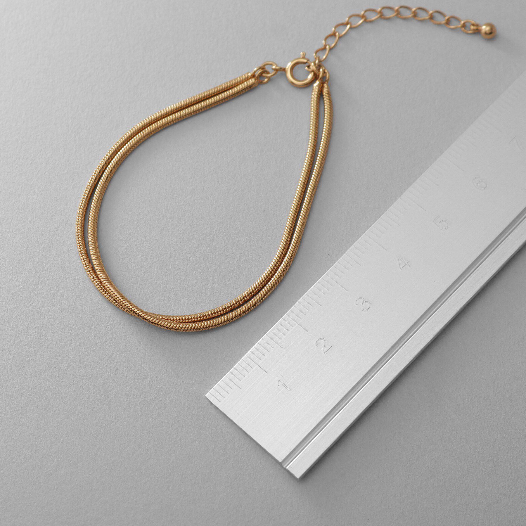 COCOSHNIK ONKITSCH「シルバー スネークチェーン ダブルブレスレット GP」|ブレスレット・バングル|