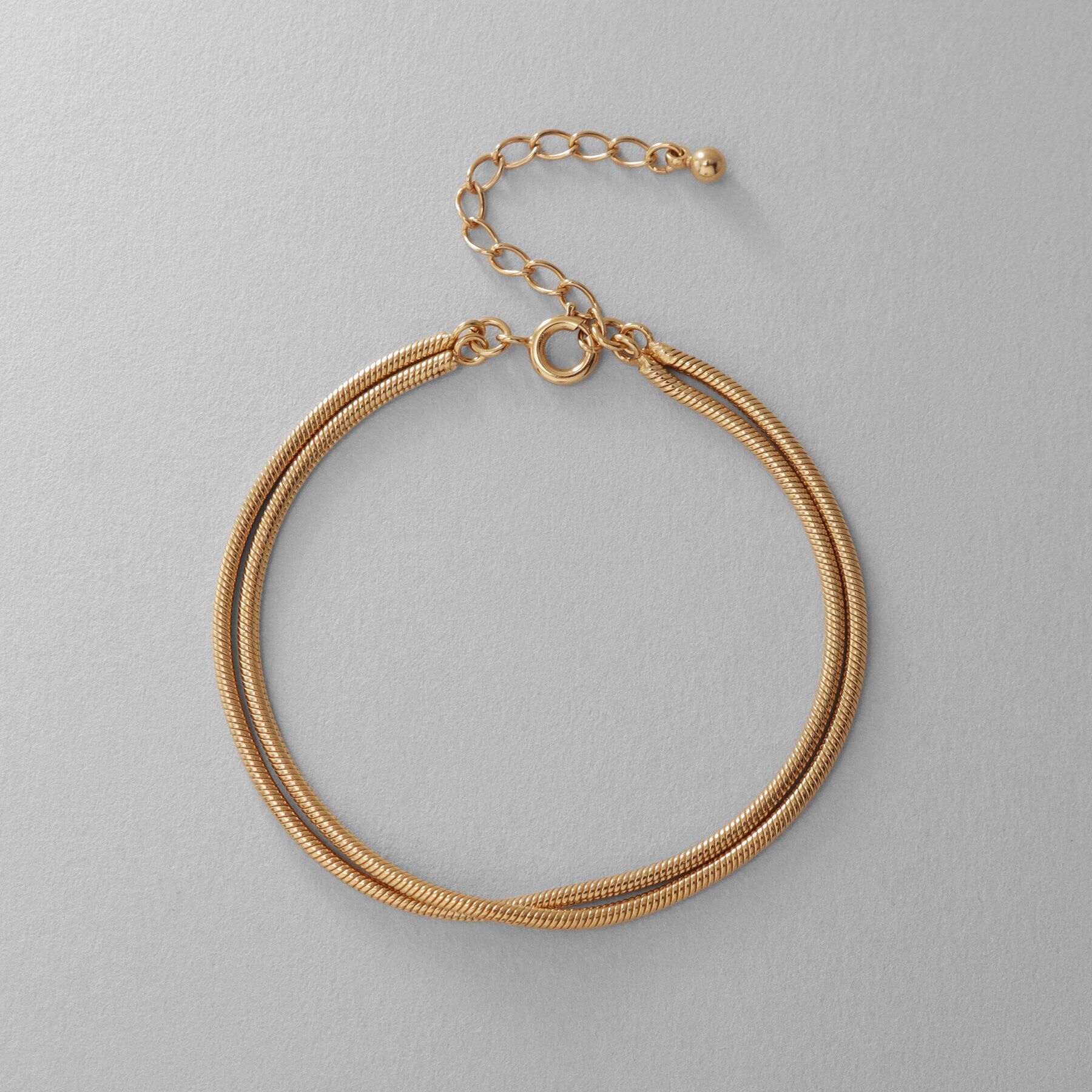 COCOSHNIK ONKITSCH「シルバー スネークチェーン ダブルブレスレット GP」|ブレスレット・バングル|