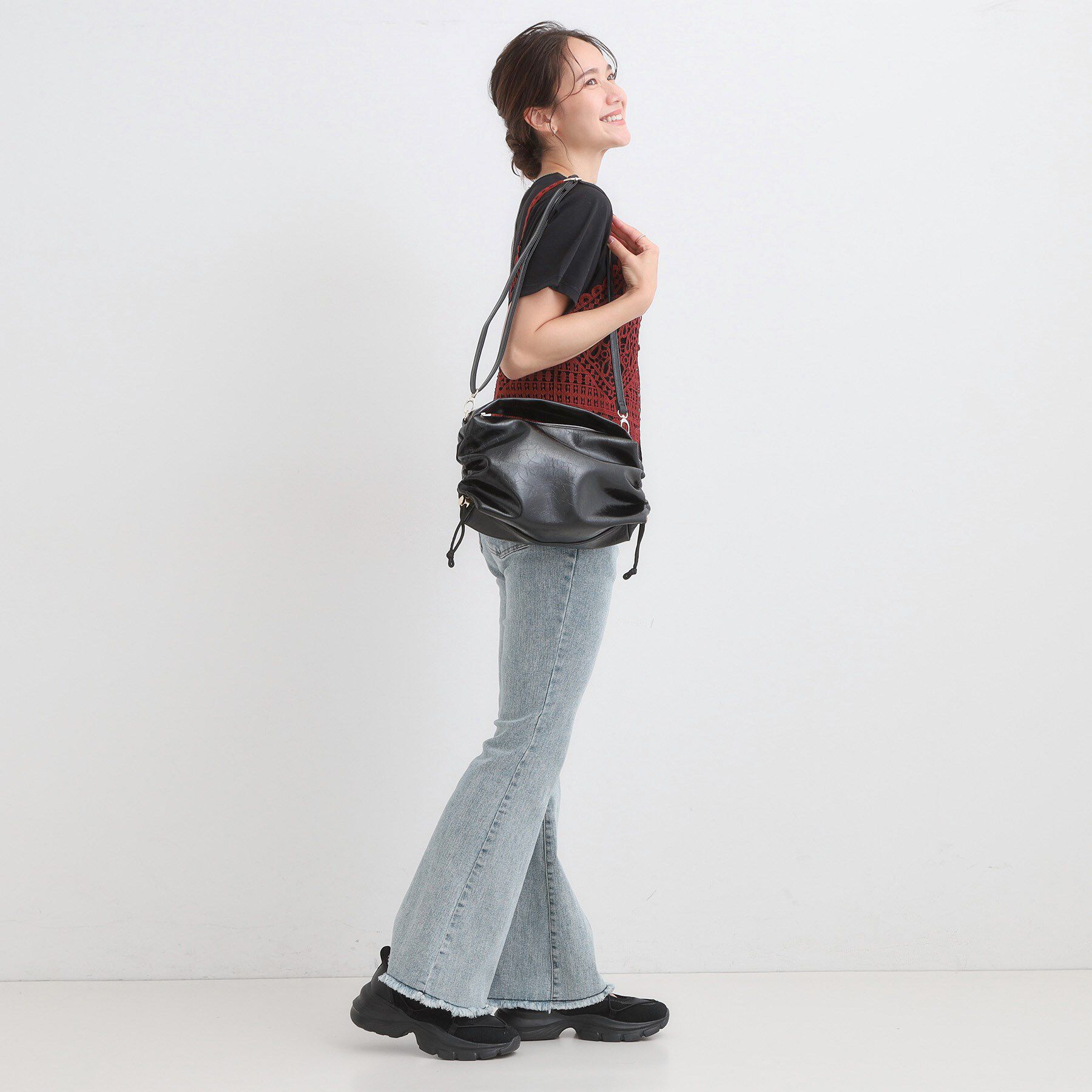 SHOO･LA･RUE「サイドギャザーミニショルダーバッグ」|ショルダー・メッセンジャー|