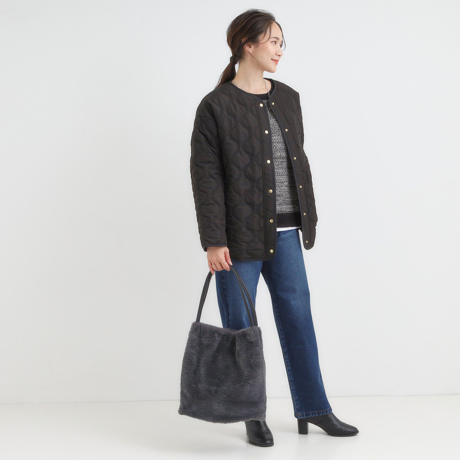 SHOO･LA･RUE「つまみハンドルフェイクファートートバッグ」|トートバッグ|