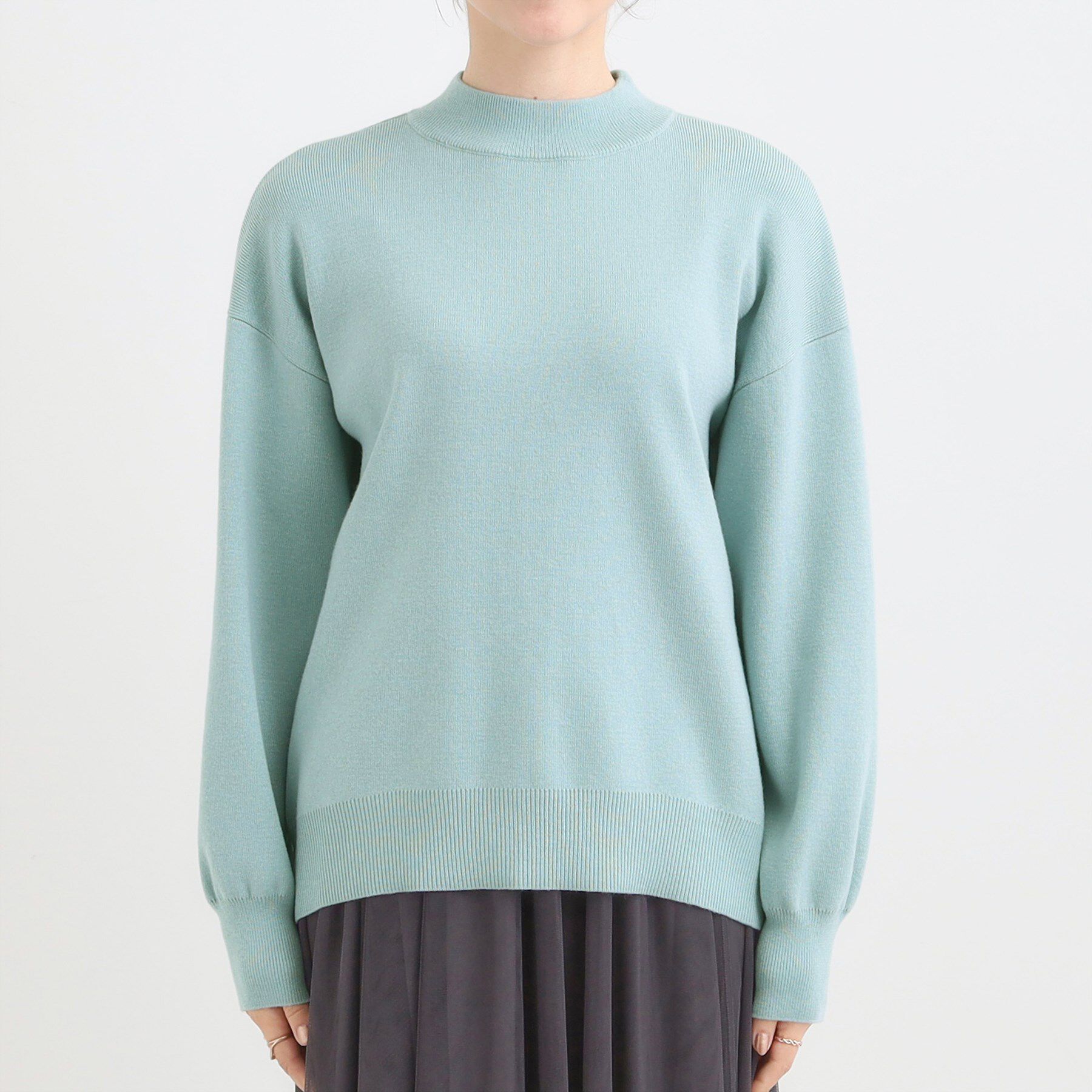 SHOO･LA･RUE「【洗える/毛玉レス】表面がきれいなハイネックバックスリットニット」|ニット・セーター|