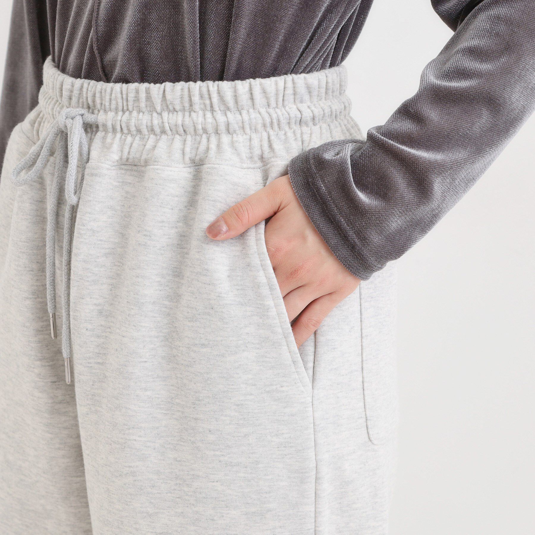 SHOO･LA･RUE「【洗濯機可/S-LL】春まで着られる ダブルフェイス スウェットパンツ」|その他|