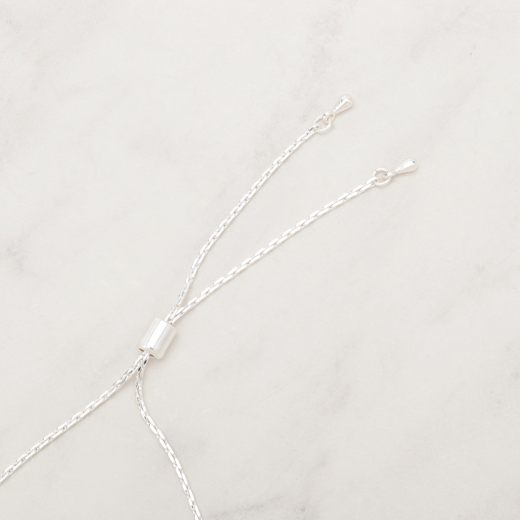 SHOO･LA･RUE「ビッグゆれるダイヤ調パーツスライダーネックレス」|ネックレス|