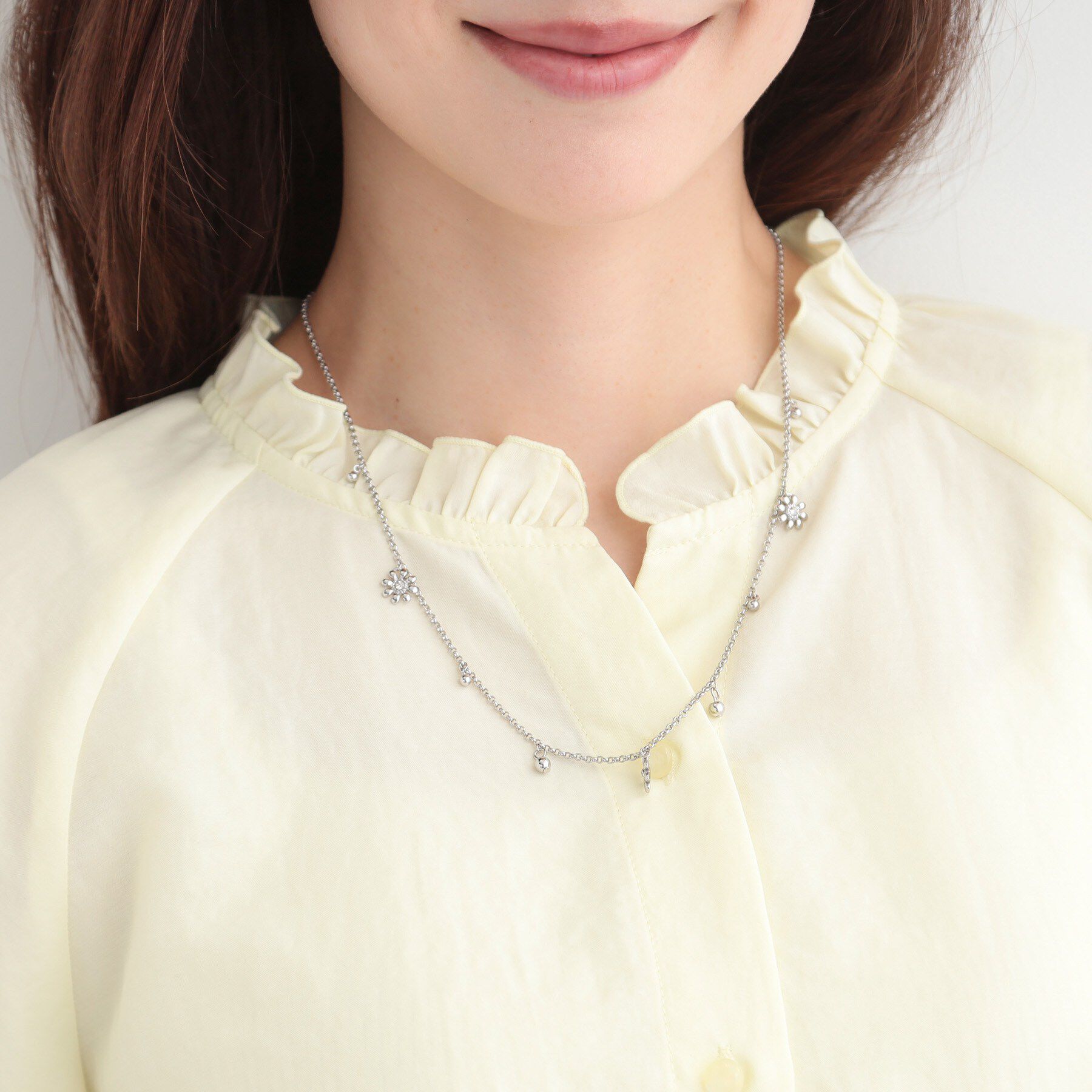 SHOO･LA･RUE「ミニデイジー飛ばしネックレス」|ネックレス|